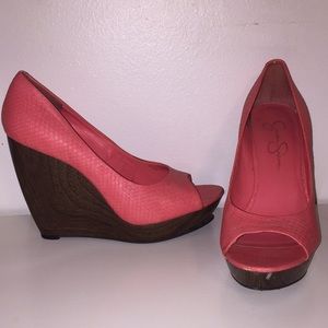 Reptile Print Wedge Heels